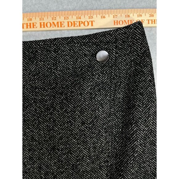 Ann Taylor Factory Ladies Twill Skirt, Size 16, Faux Wrap, Knee Length Side Zip - Picture 4 of 10